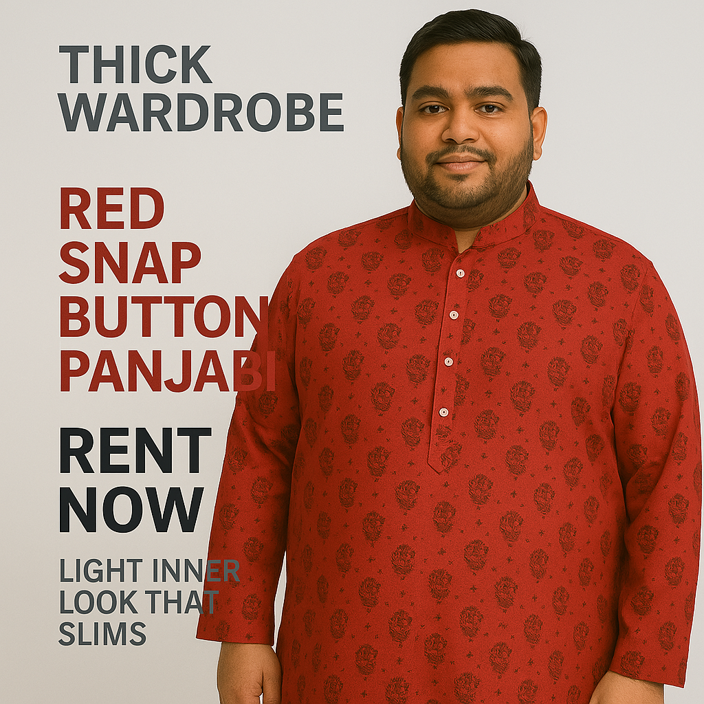 Red_Snap_Button_Panjabi